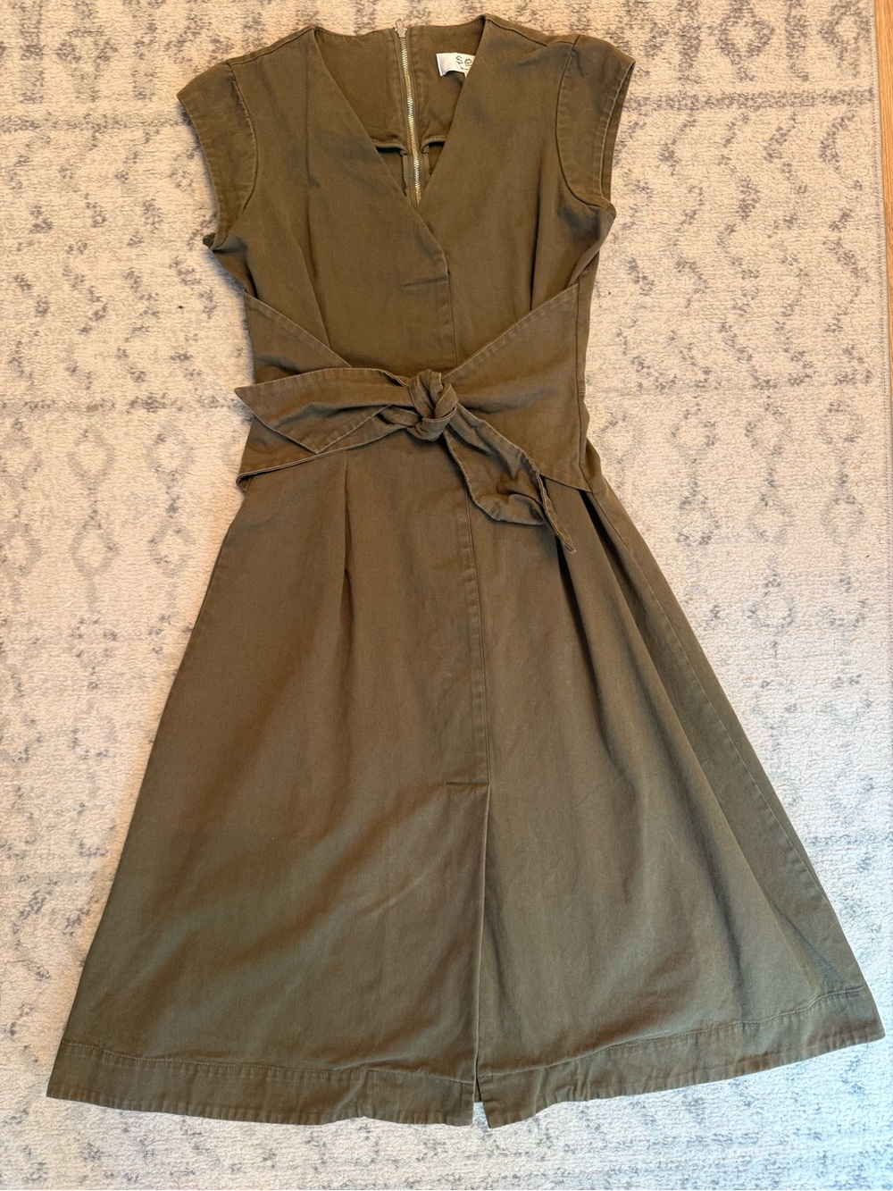 SEA New York Olive Tie-Waist Midi Dress - Women - Picture 3 of 4